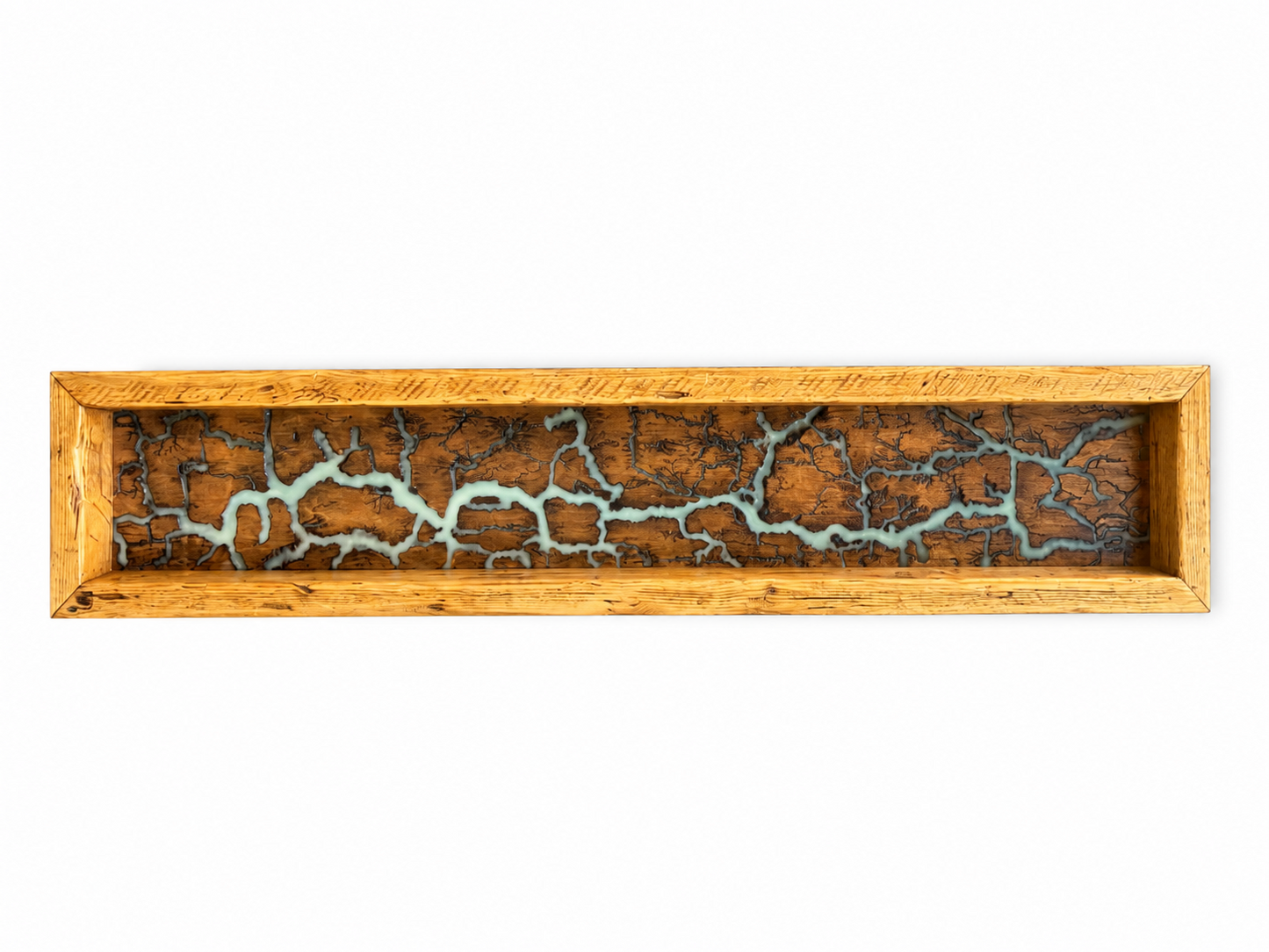 Lichtenberg Wall Art Green Resin - Photo Luminescent