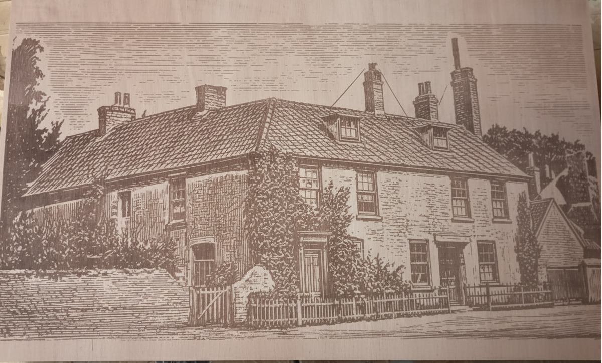 Jane Austen's House - Engraved Illustration On Wood