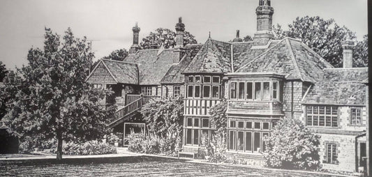 Gilbert White's House - Engraved Illustration On Ceramic