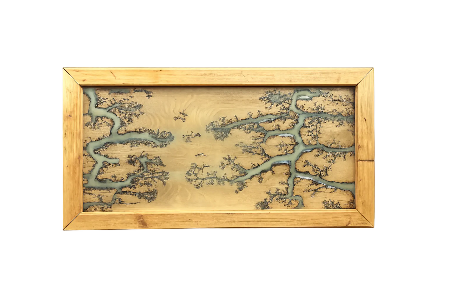Lichtenberg Wall Art Green Resin - Photo Luminescent