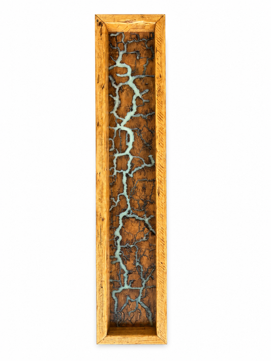 Lichtenberg Wall Art Green Resin - Photo Luminescent