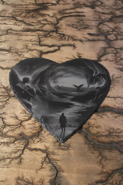 Fantasy Angelic Journey Engraved Slate