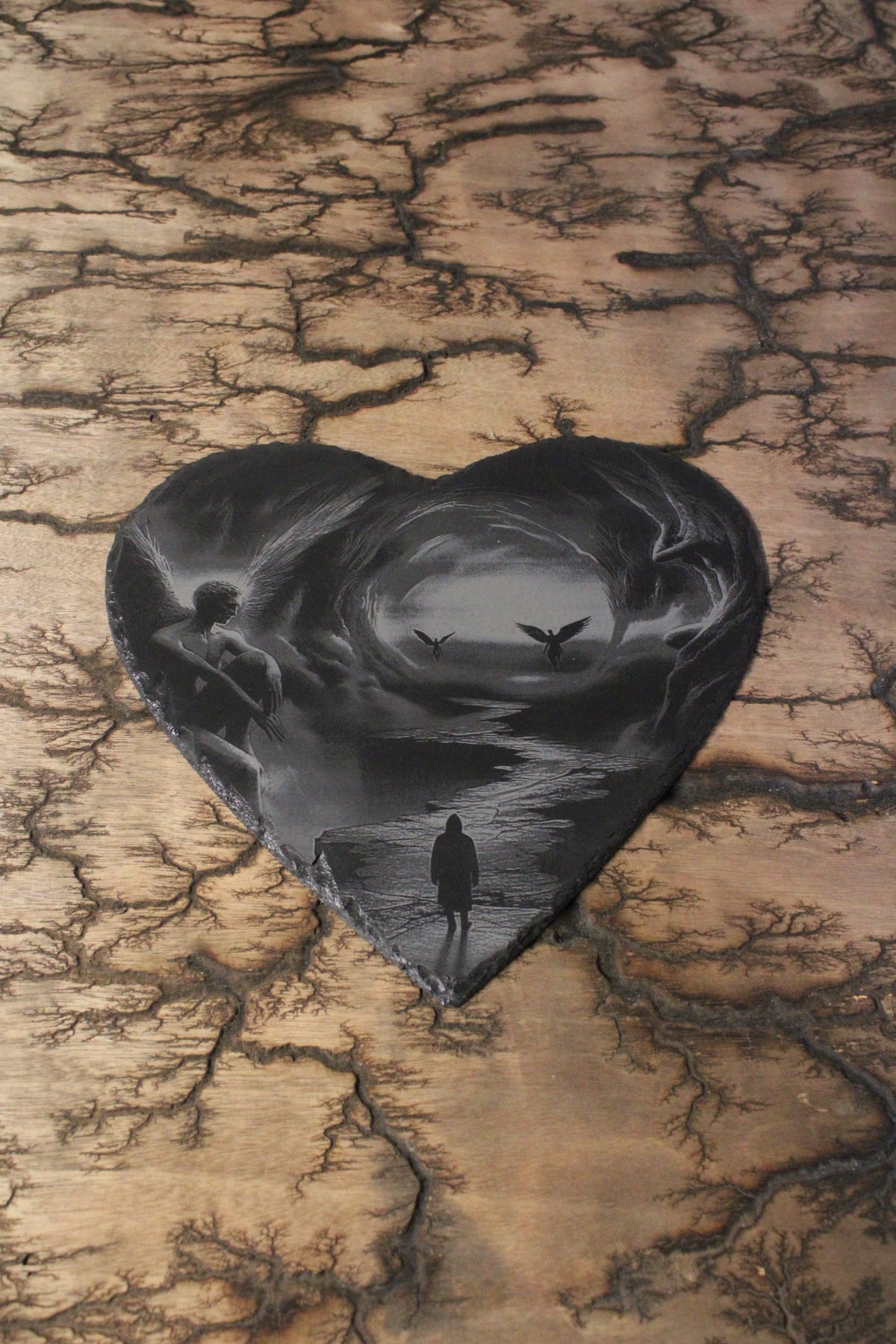 Fantasy Angelic Journey Engraved Slate