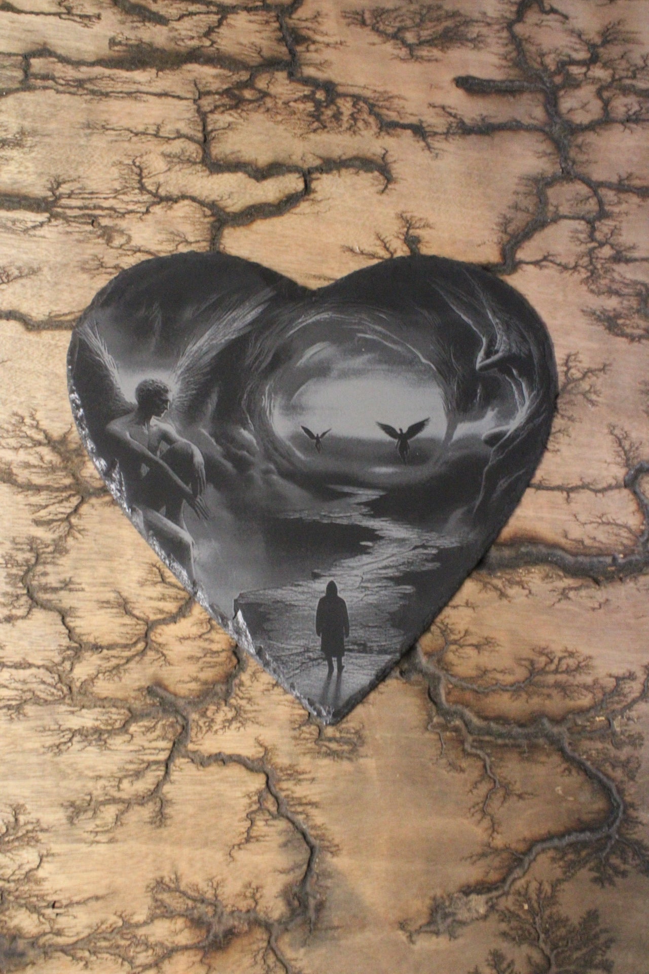 Fantasy Angelic Journey Engraved Slate