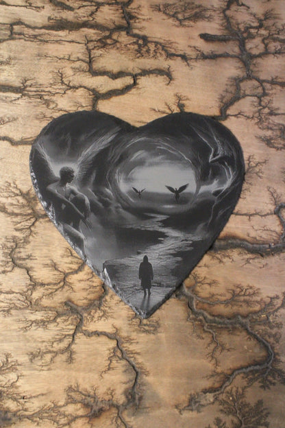 Fantasy Angelic Journey Engraved Slate