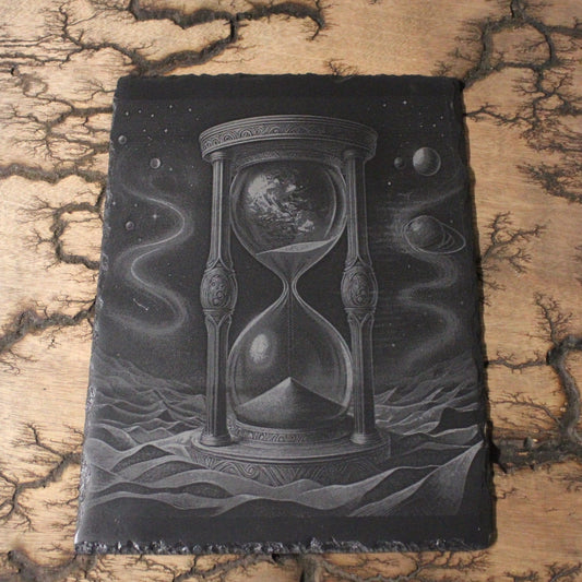 Sand Timer 2  - Slate Engraving