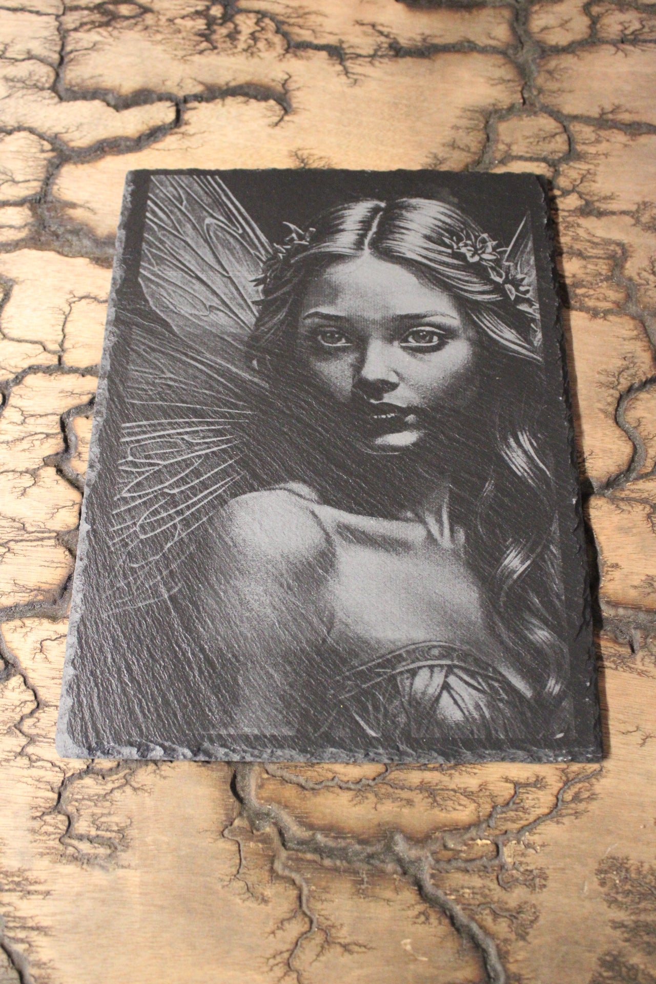 Fairy Engraved on Slate