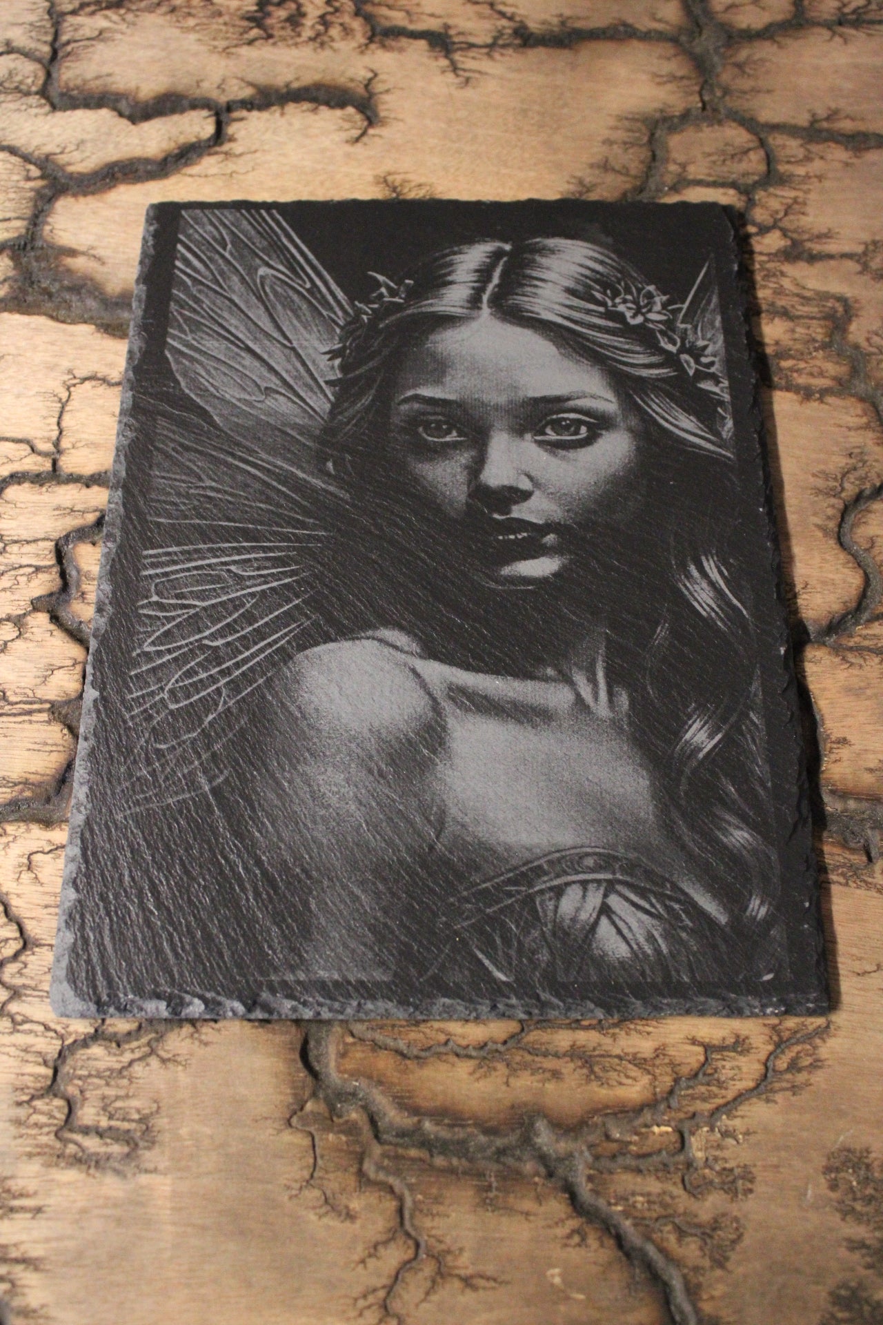 Fairy Engraved on Slate