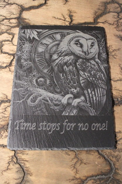 Owl - Slate Engraving