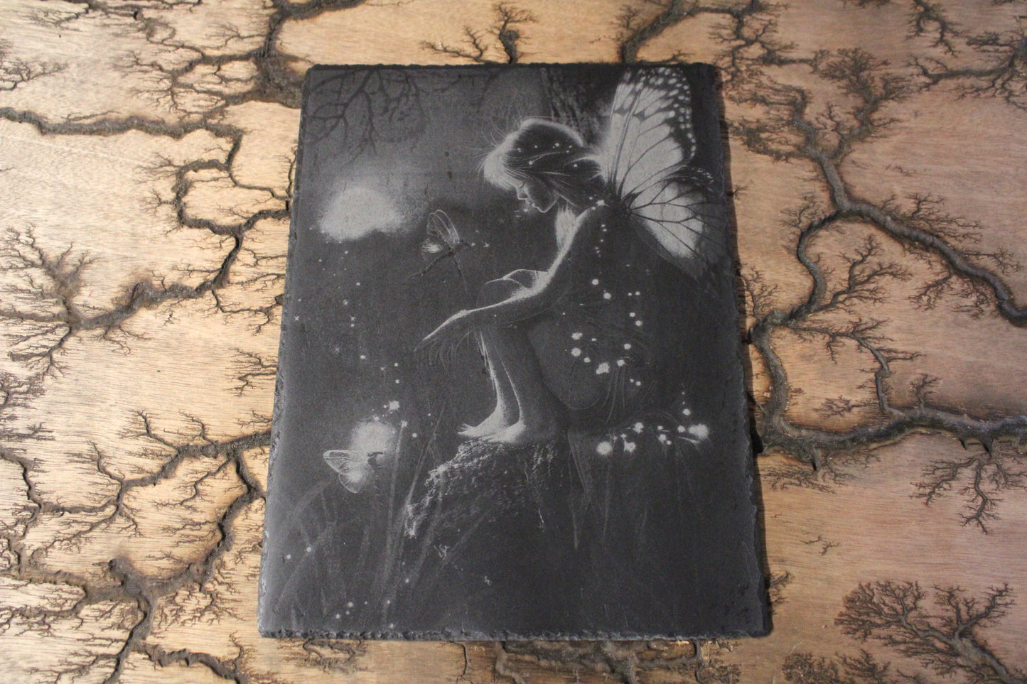 Fairy Engraved on Slate