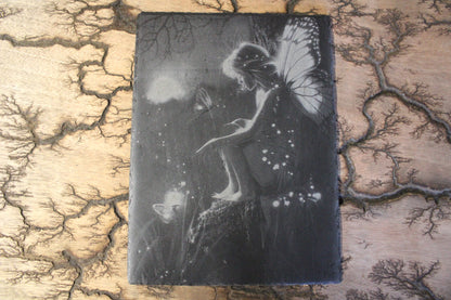 Fairy Engraved on Slate