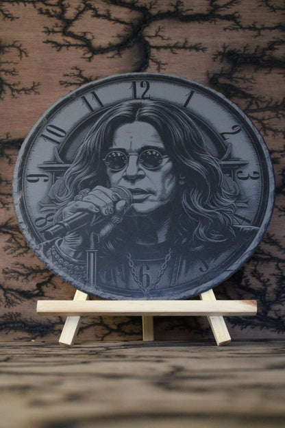 Ozzy Osbourne Engraved Slate Clock Face
