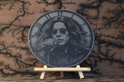 Ozzy Osbourne Engraved Slate Clock Face