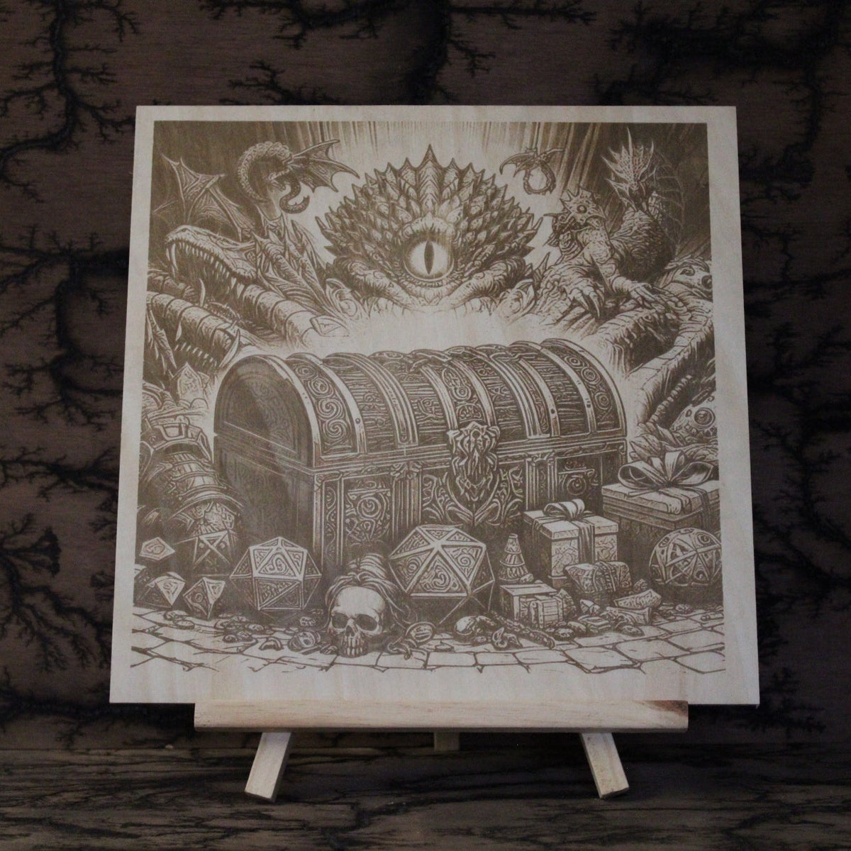 Treasure Chest - Engraved Wood