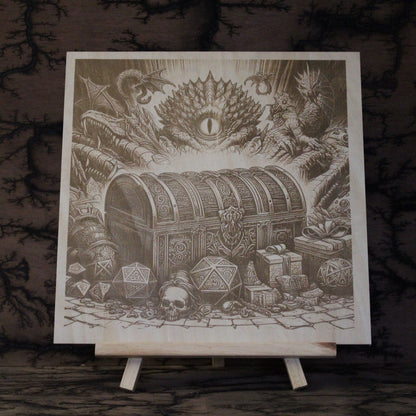 Treasure Chest - Engraved Wood