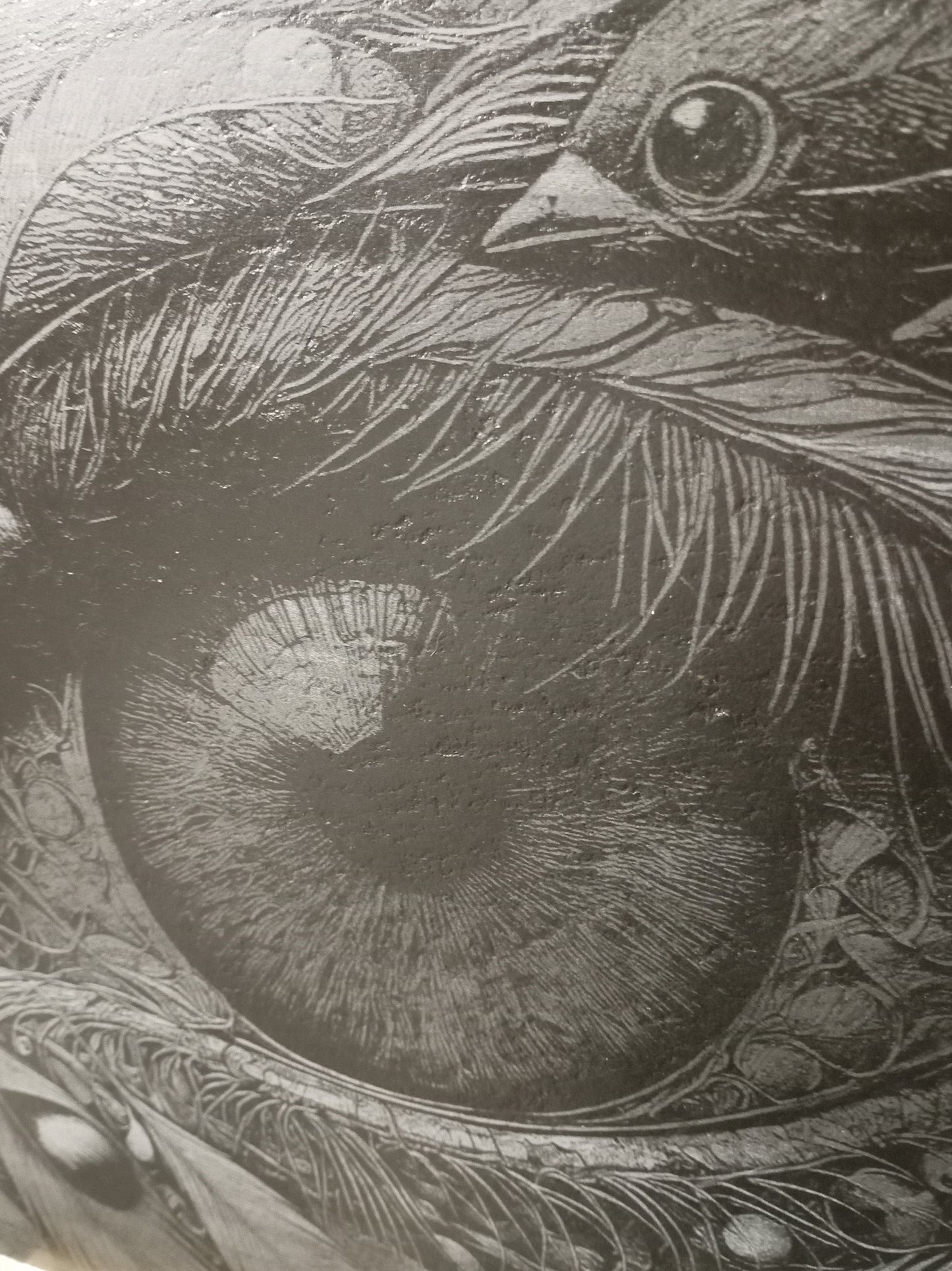 Large Unique Heavily Detailed Eye Engraved Slate