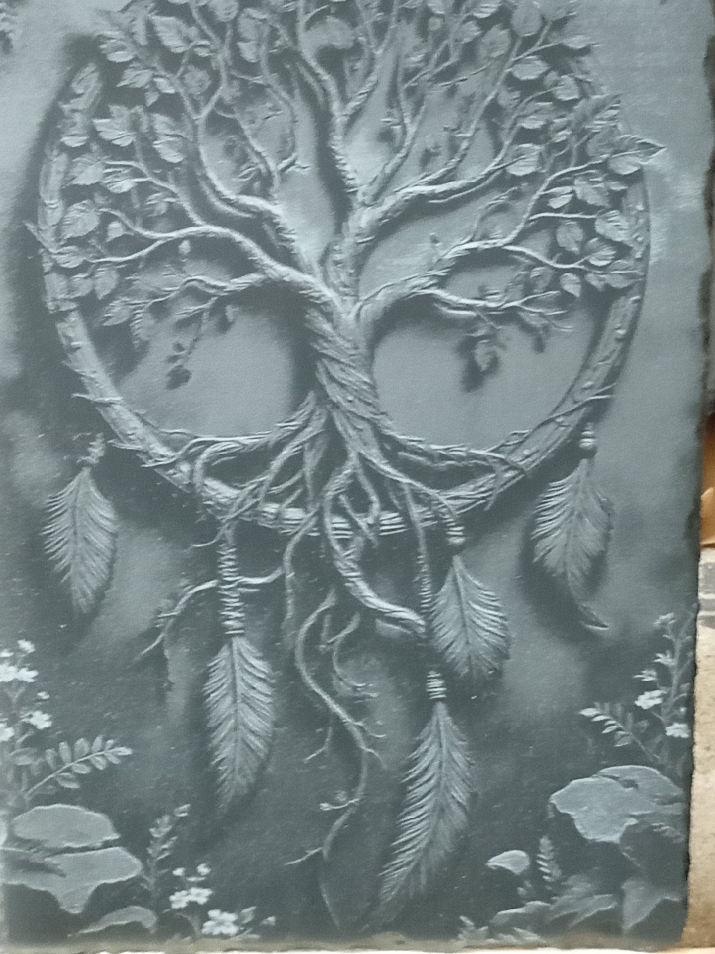 Tree of Life Engraved Slate Wall Hanging Art