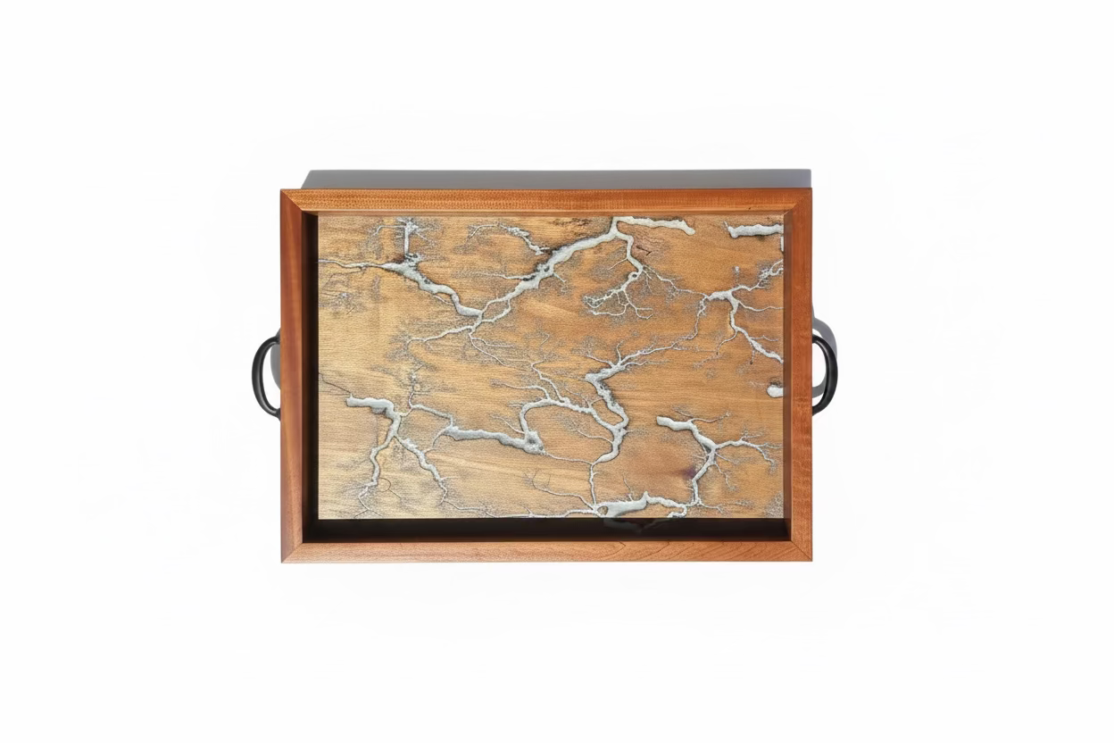 Lichtenberg Tray Green Resin - Photo Luminescent