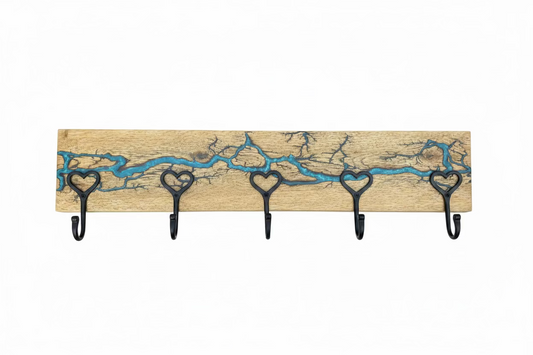 Lichtenberg Coat Rack - Blue Resin