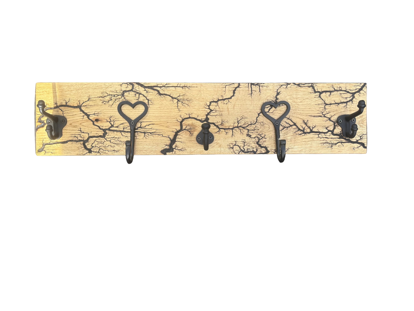 Lichtenberg Coat Rack - Fractal Burn Black
