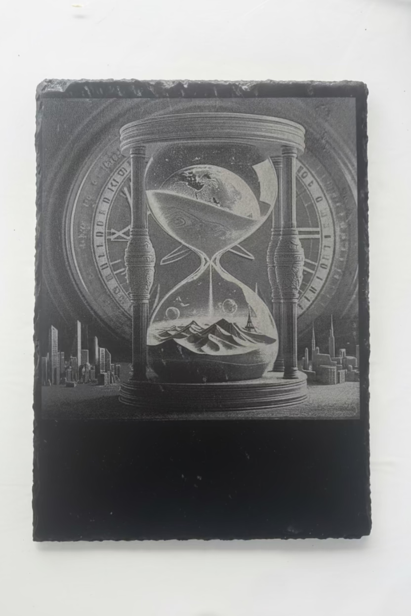 Sand Timer - Slate Engraving