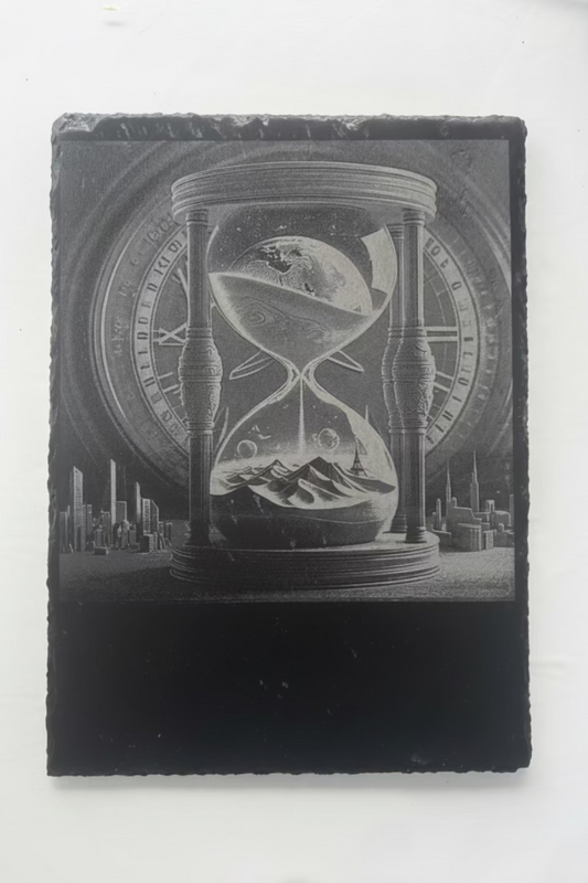 Sand Timer - Slate Engraving