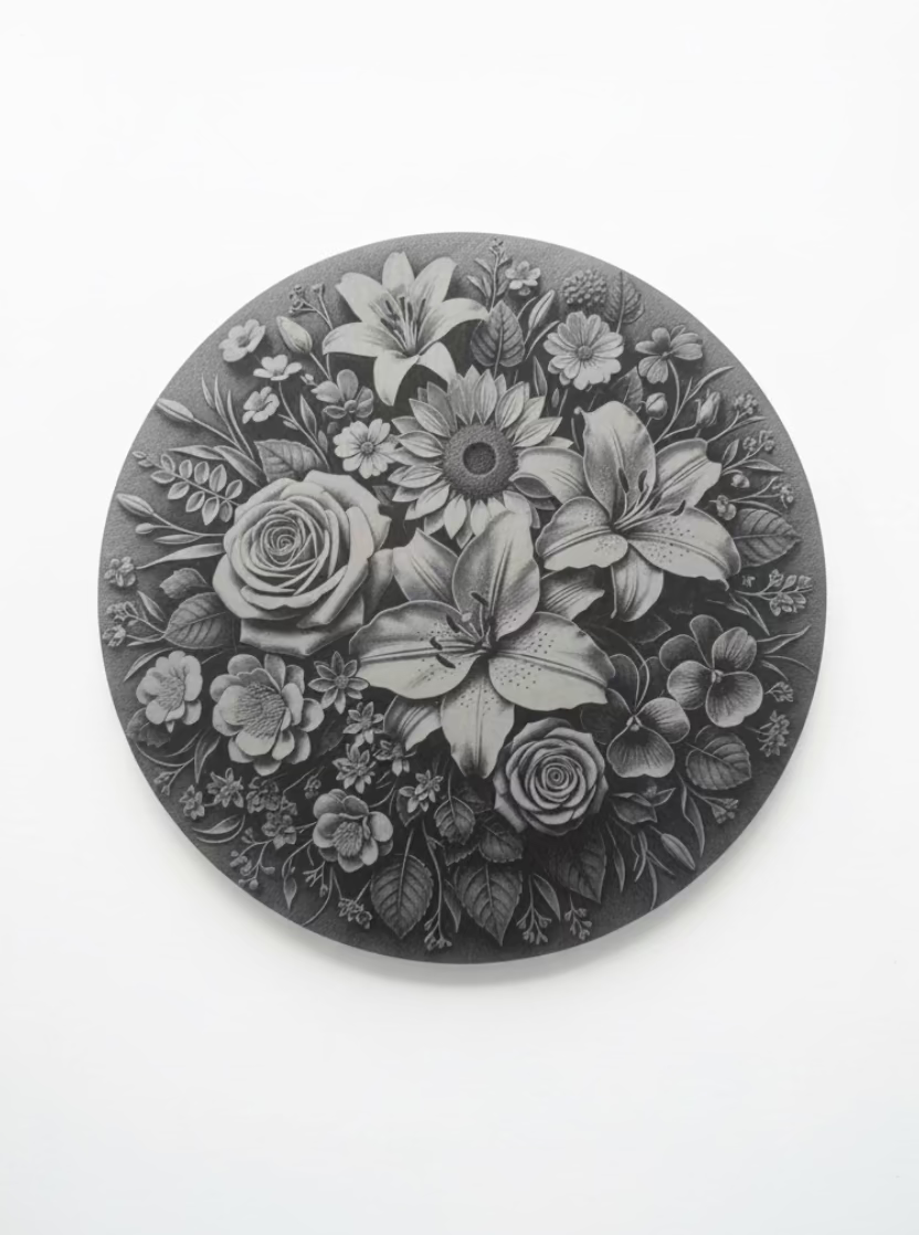 Flower Bouquet  - Slate Engraving (Copy)