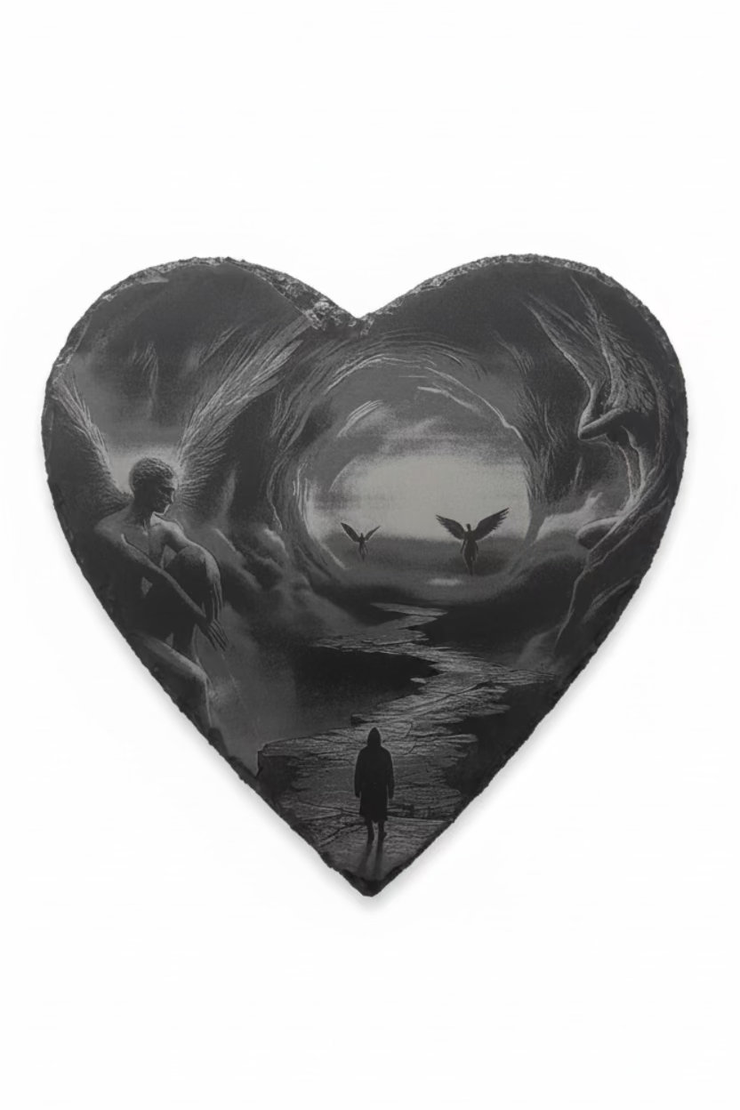 Angel Heart - Slate Engraving