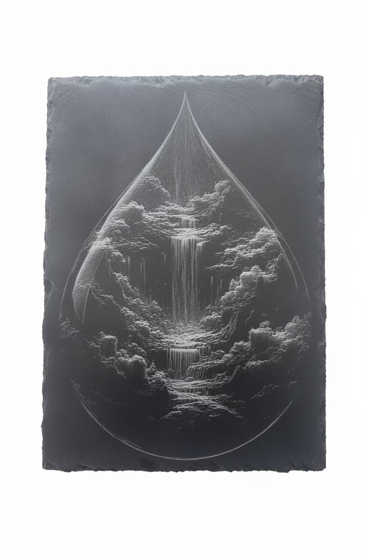 Tear Drop Landscape- Slate Engraving