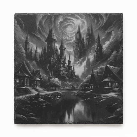 Castle Setting - Slate Engraving