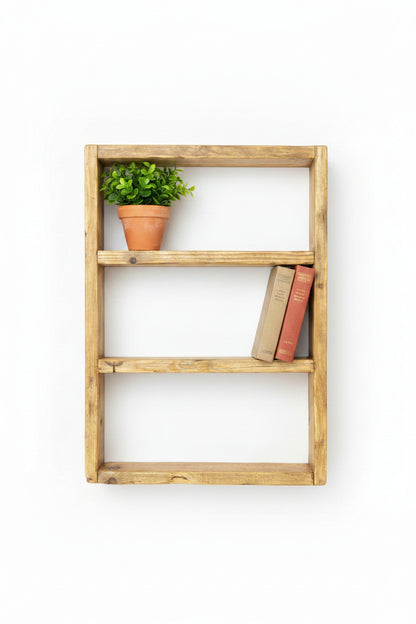 Rustic Reclaimed Wooden Ladder Shelf - 4 Rungs