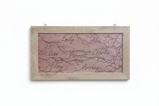 Family Tree - Engraved Wood