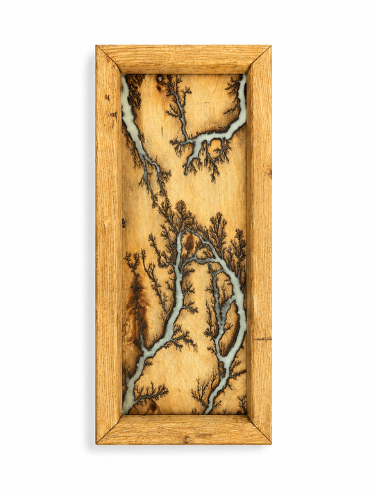 Lichtenberg Wall Art Green Resin - Photo Luminescent