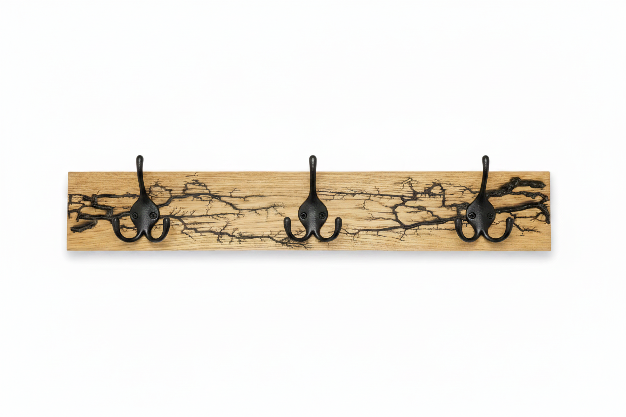Lichtenberg Coat Rack - Black Resin