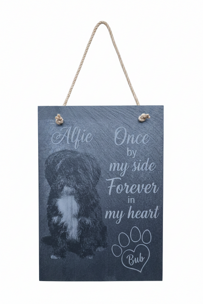 Pet Portrait Engraved On Slate