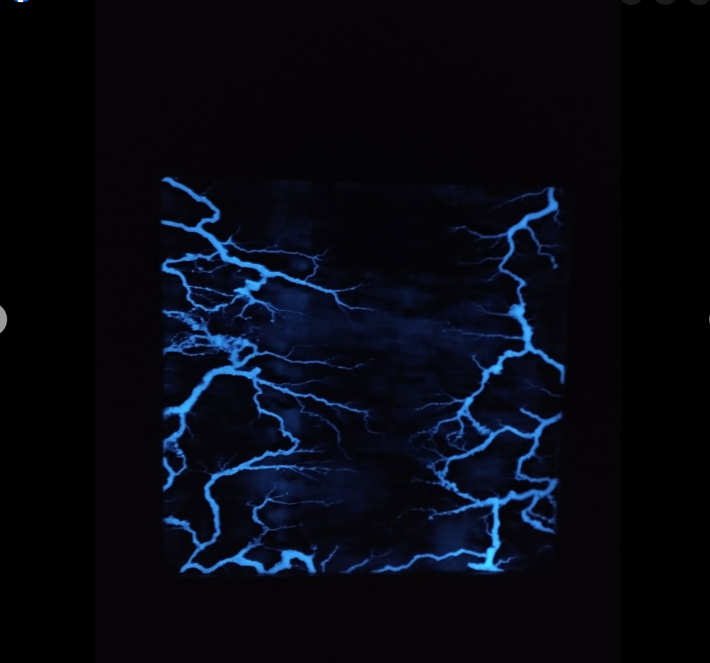 Lichtenberg Wall Art Blue Resin - Photo Luminescent