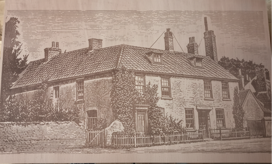 Jane Austen's House - Engraved Illustration On Wood
